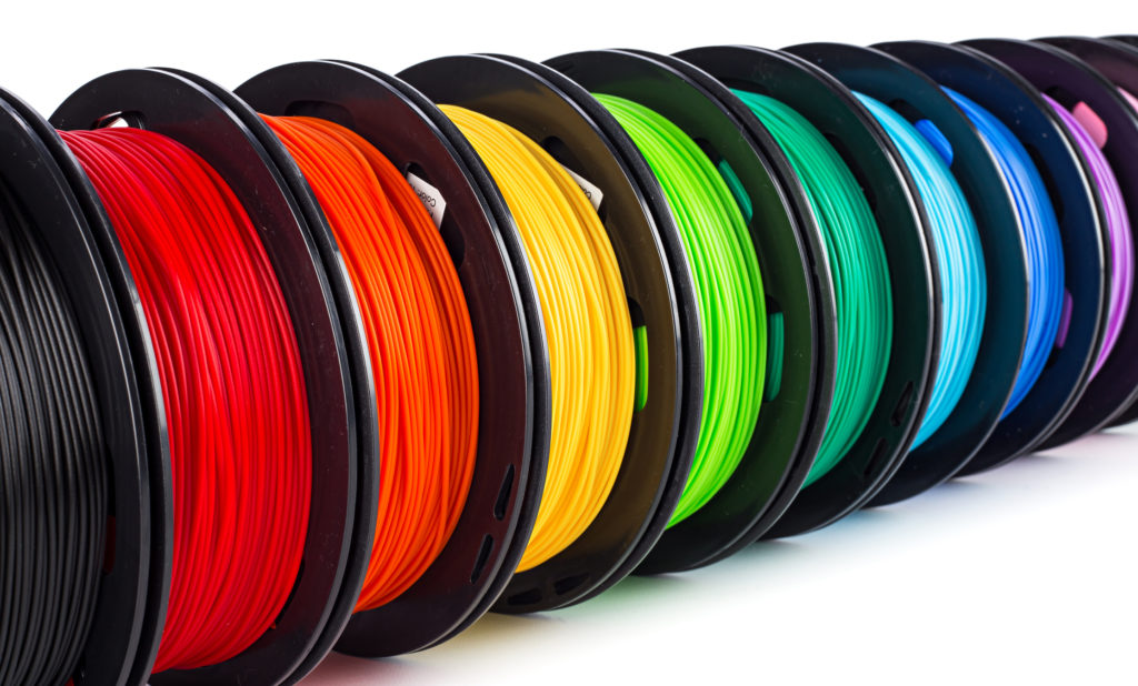 colorful bright wide panorama row of spool 3d printer filament - Chase ...