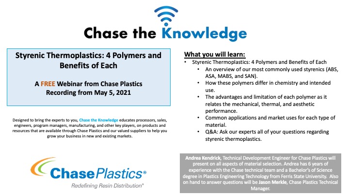 Styrenic Thermoplastics: 4 Polymers and Benefits of Each